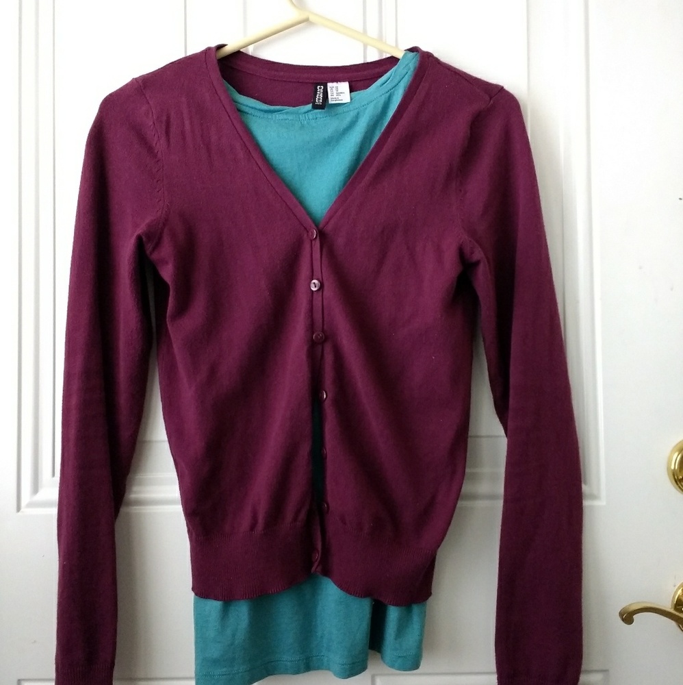 Worn 1x. H&M fine gauge sweater cardigan